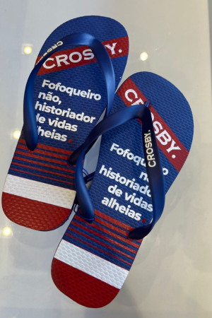 SANDÁLIA WAVE CROSBY - AZUL ESTAMPADA