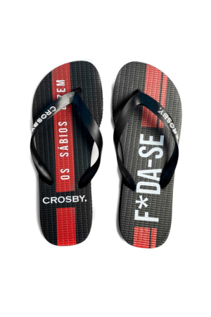 SANDÁLIA WAVE CROSBY – PRETA COM VERMELHO