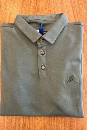 Polo Tradicional Infantil em Suedine Verde Aspargo