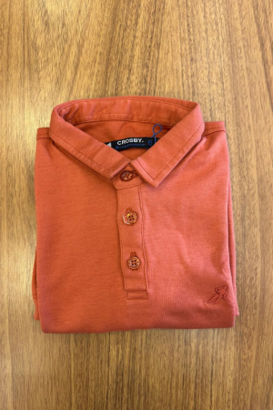 POLO TRADICIONAL INFANTIL SUEDINE na cor ferrugem