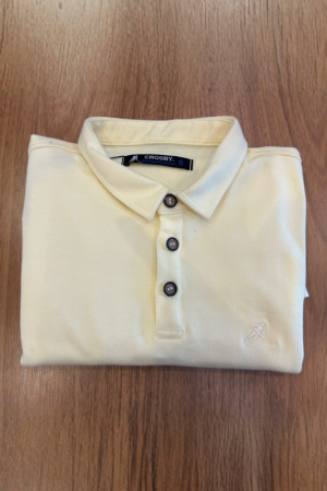 POLO TRADICIONAL INFANTIL SUEDINE CROSBY - Amarelo claro