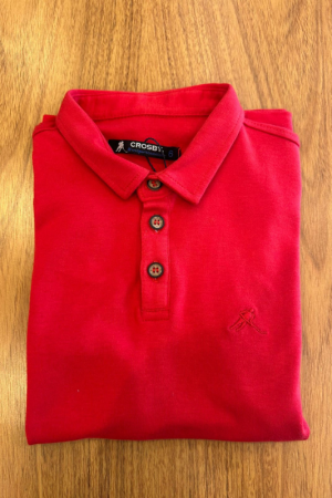 polo trad. infantil suedine vermelho