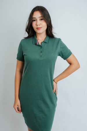 VESTIDO POLO FEM. BORDADO CROSBY - VERDE ASPARGOS