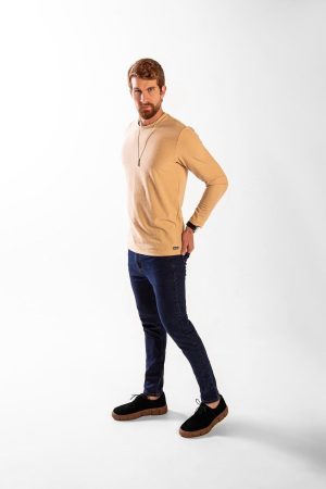 SUETER TEXTURIZADO BEGE ESCURO