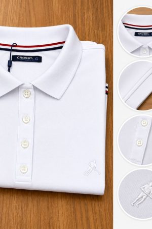 polo fem. gola retili branco