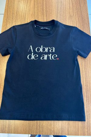 t- shirt trad. infantil kids estampada preto 1